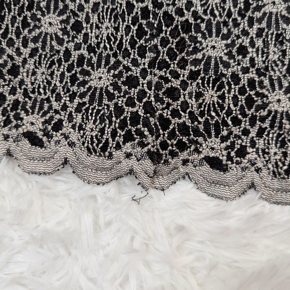 Y2K Whimsygoth Lacy Tank Top Black and White Size Large Dress Barn - Picture 5 of 8